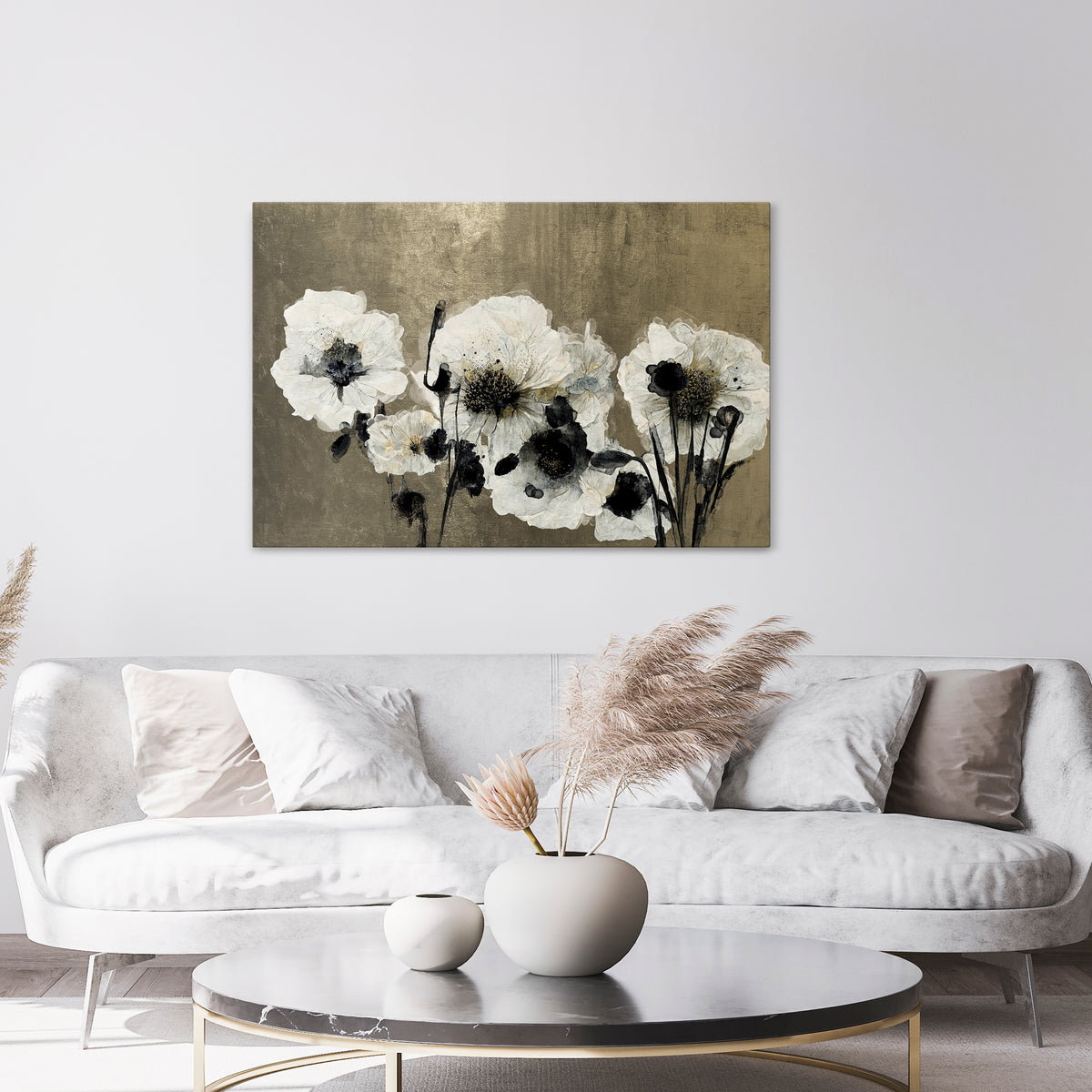HARMONY IN WHITE Stampa su tela orizzontale