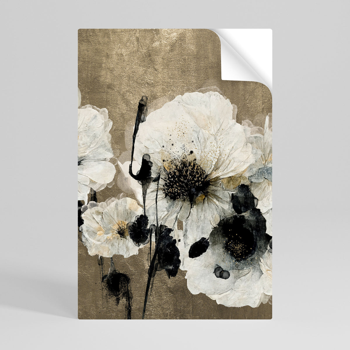 HARMONY IN WHITE Poster Verticale Adesivo