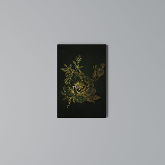 MIDNIGHT FLORAL GLIMMER Κατακόρυφος Πίνακας σε Καμβά