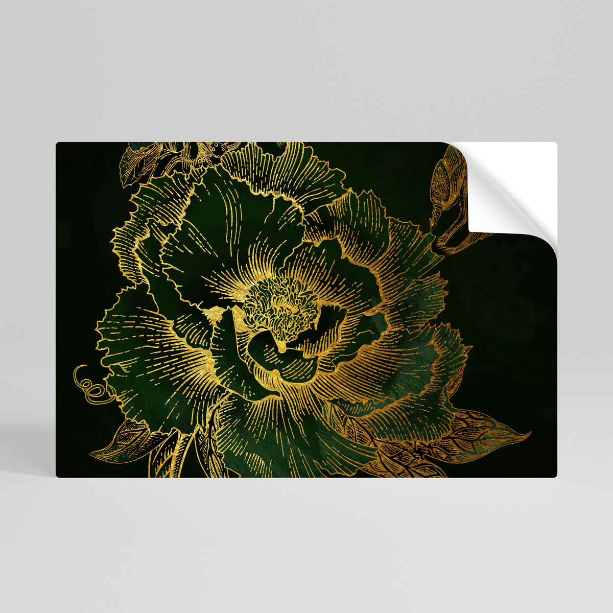 MIDNIGHT FLORAL GLIMMER Αυτοκόλλητη Αφίσα οριζόντια