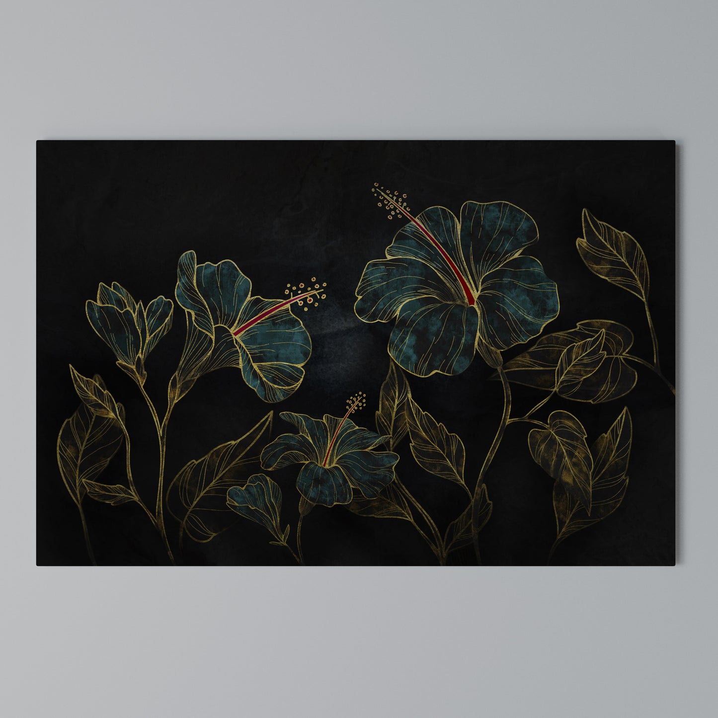 EMBERED BLOOM Horizontal Canvas Print