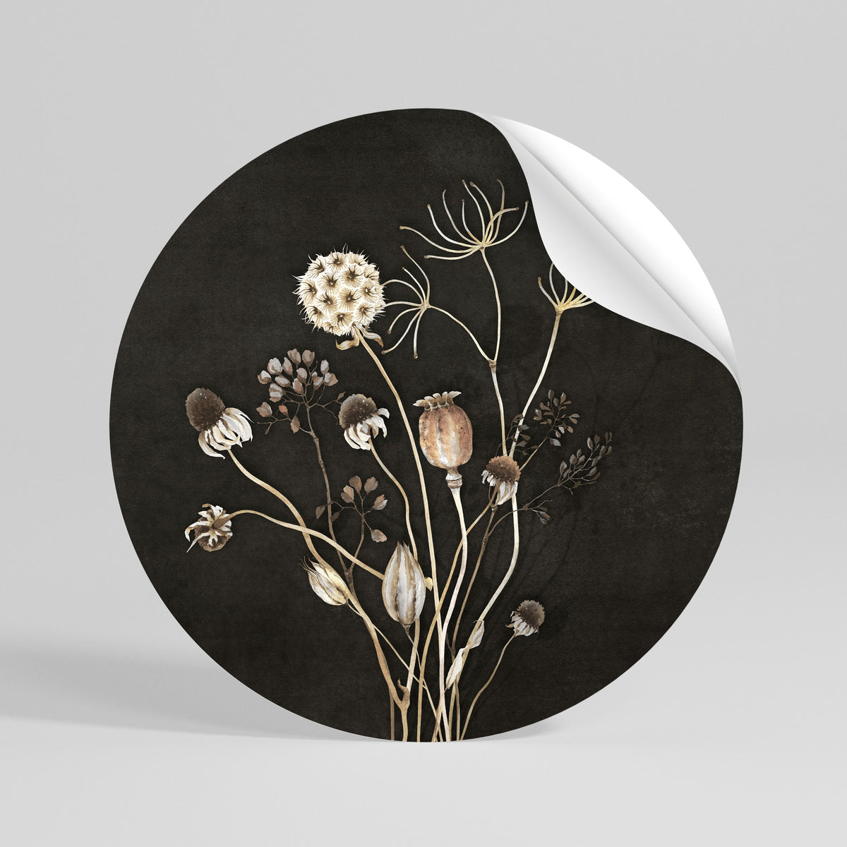 MEADOW SHADES Runder Wandsticker zum Abziehen und Aufkleben