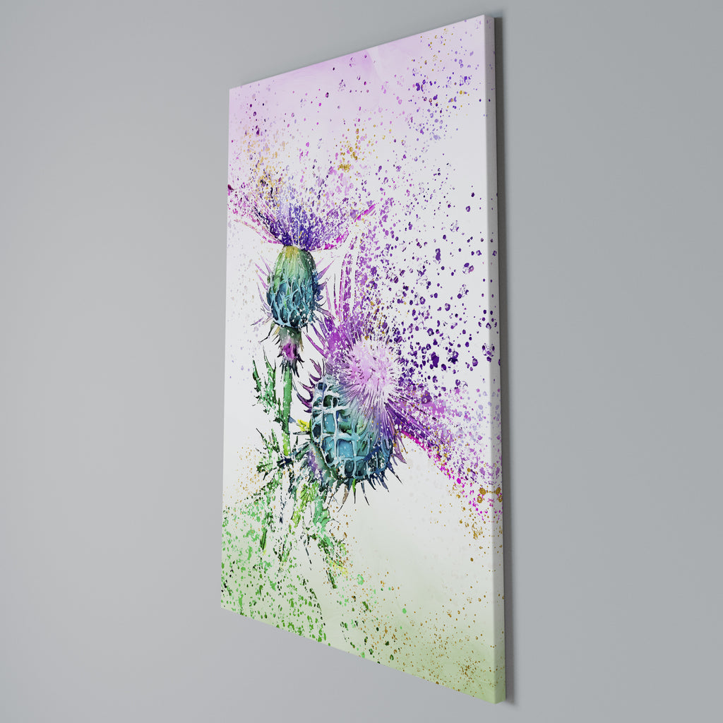 COLORFUL THISTLE DANCE Vertical Canvas Print