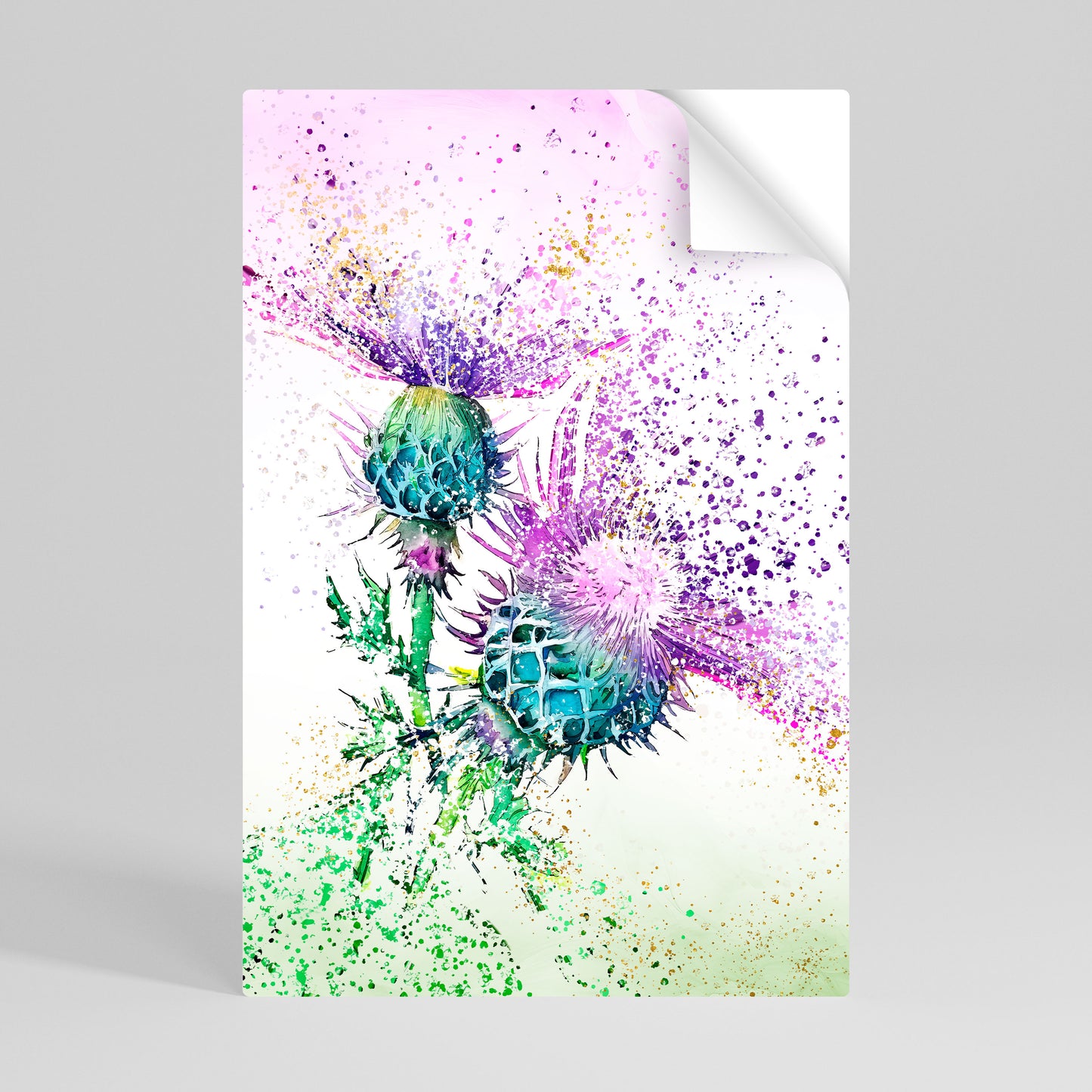 COLORFUL THISTLE DANCE Poster Verticale Adesivo