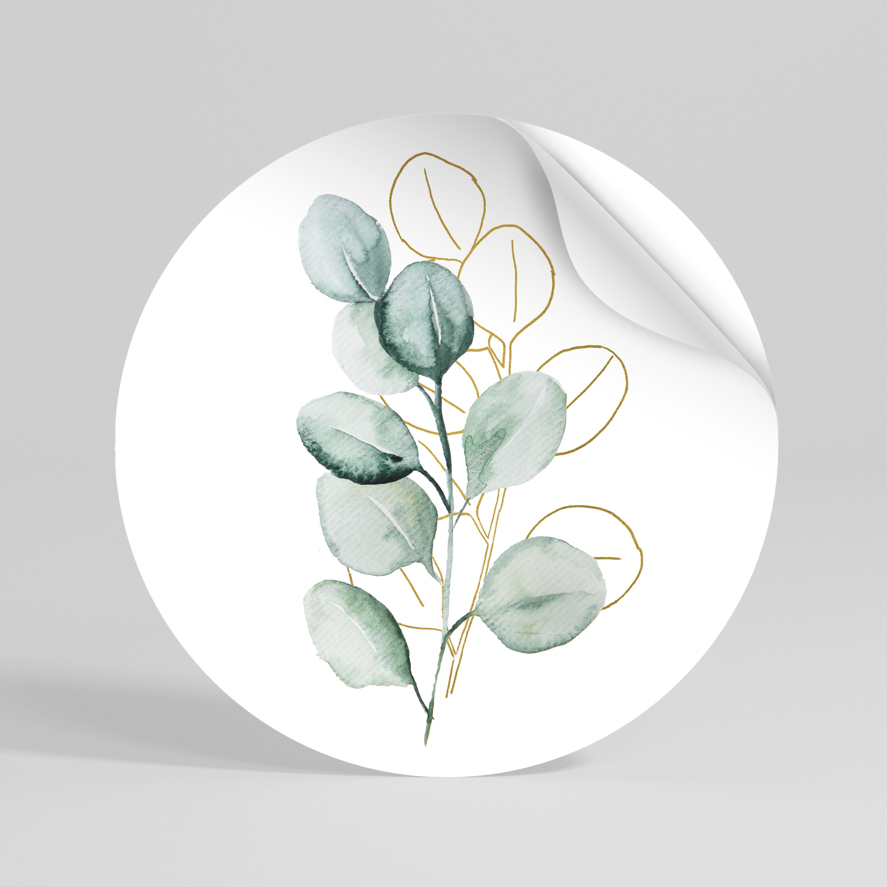 SILHOUETTES IN SOFT WATERS Rund väggdekal