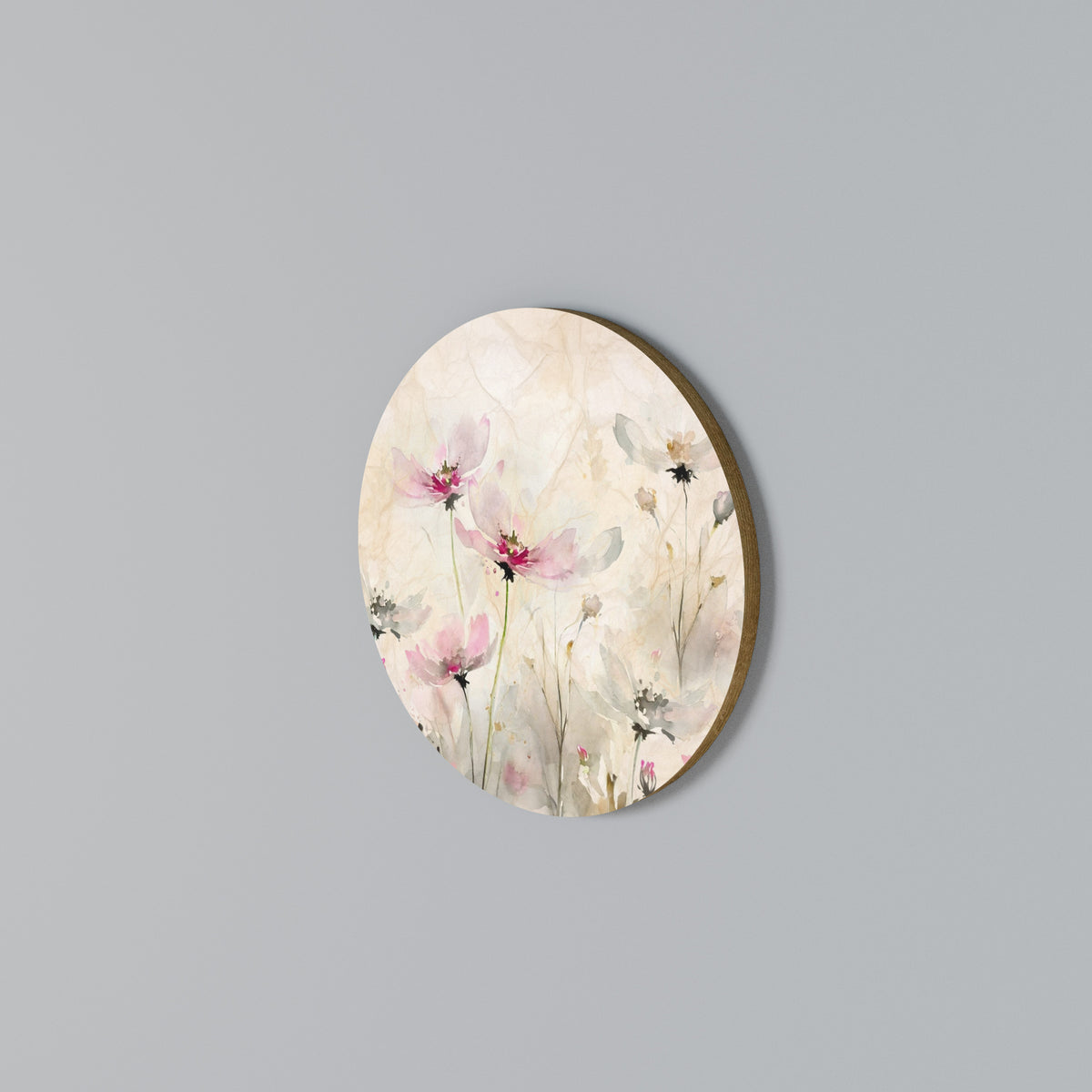 PAINTED LIGHTNESS Arte de pared redondo