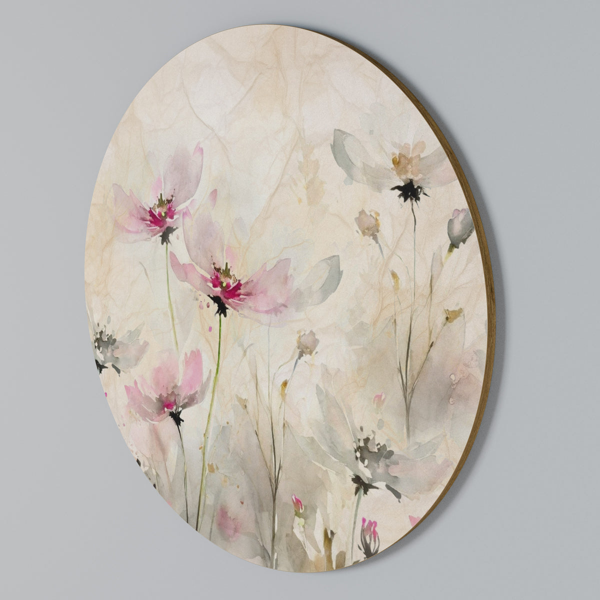 PAINTED LIGHTNESS Arte de pared redondo