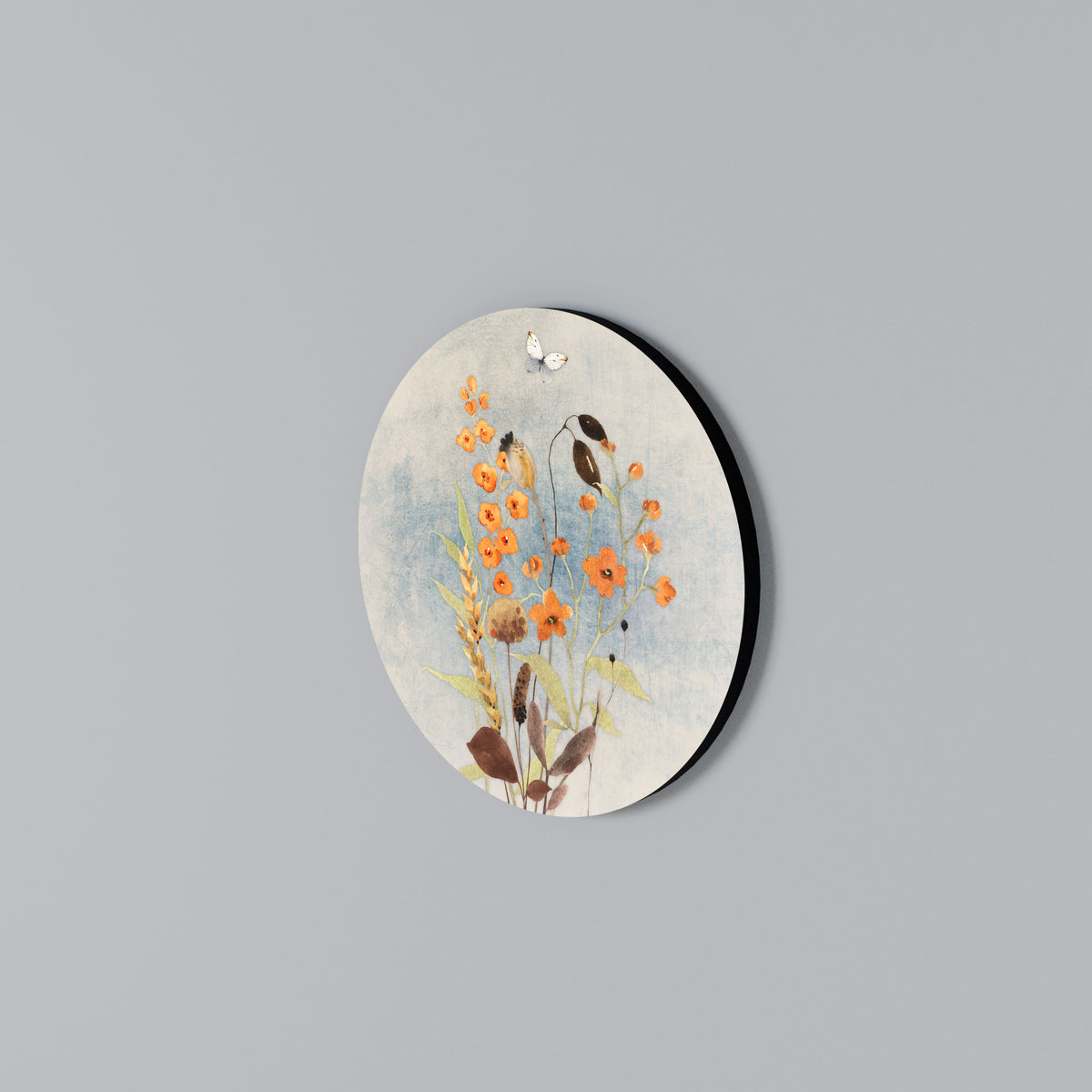 WHISPERS OF WILDFLOWERS Round Wall Art