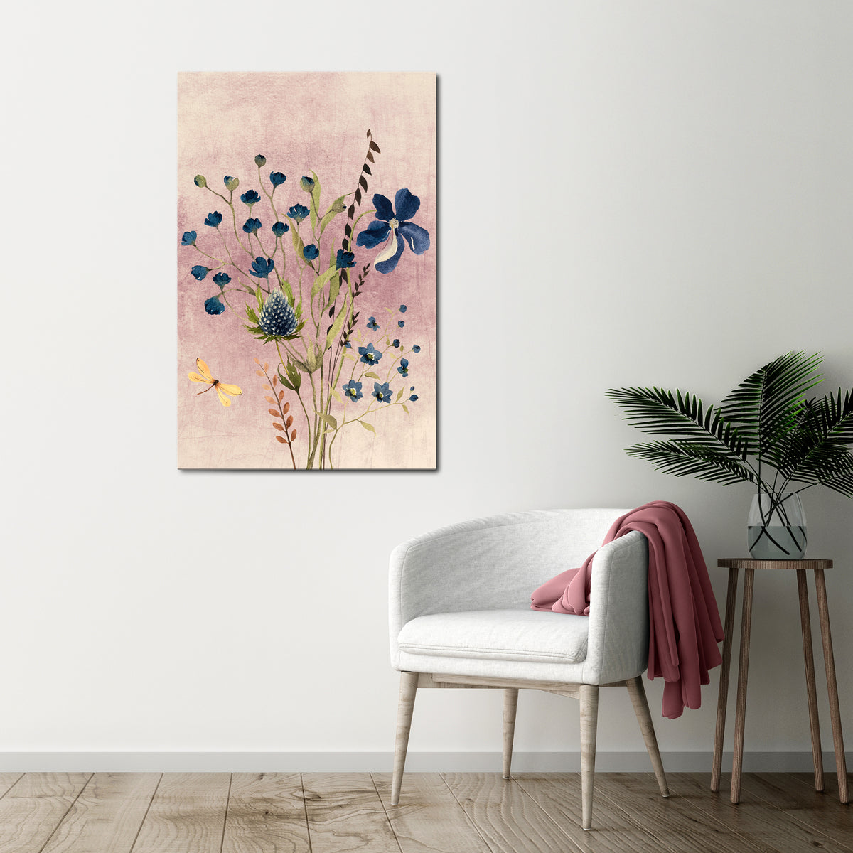 CORNFLOWER REVERIE Κατακόρυφος Πίνακας σε Καμβά