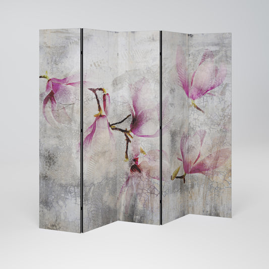 ASTONISHING MAGNOLIA 5-Panel Room Divider