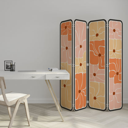 FINE CURRENTS 4-Panel Plywood Room Divider