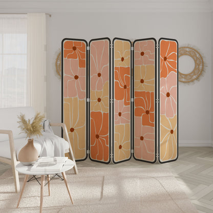 FINE CURRENTS 5-Panel Plywood Room Divider