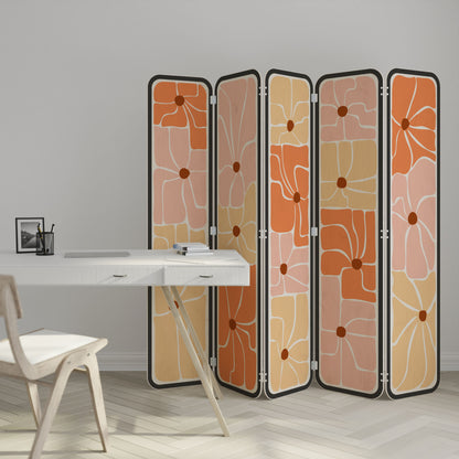 FINE CURRENTS 5-Panel Plywood Room Divider