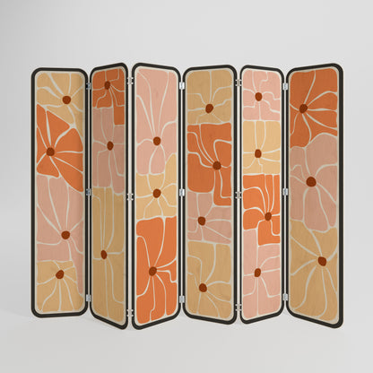 FINE CURRENTS 6-Panel Plywood Room Divider