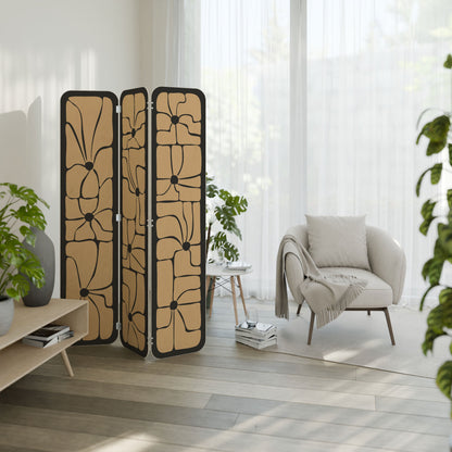 TRANQUIL CURRENTS 3-Panel Plywood Room Divider