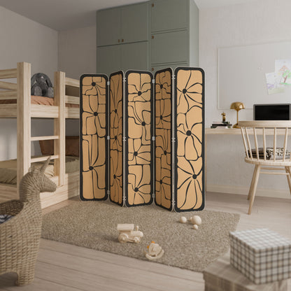 TRANQUIL CURRENTS 5-Panel Plywood Room Divider