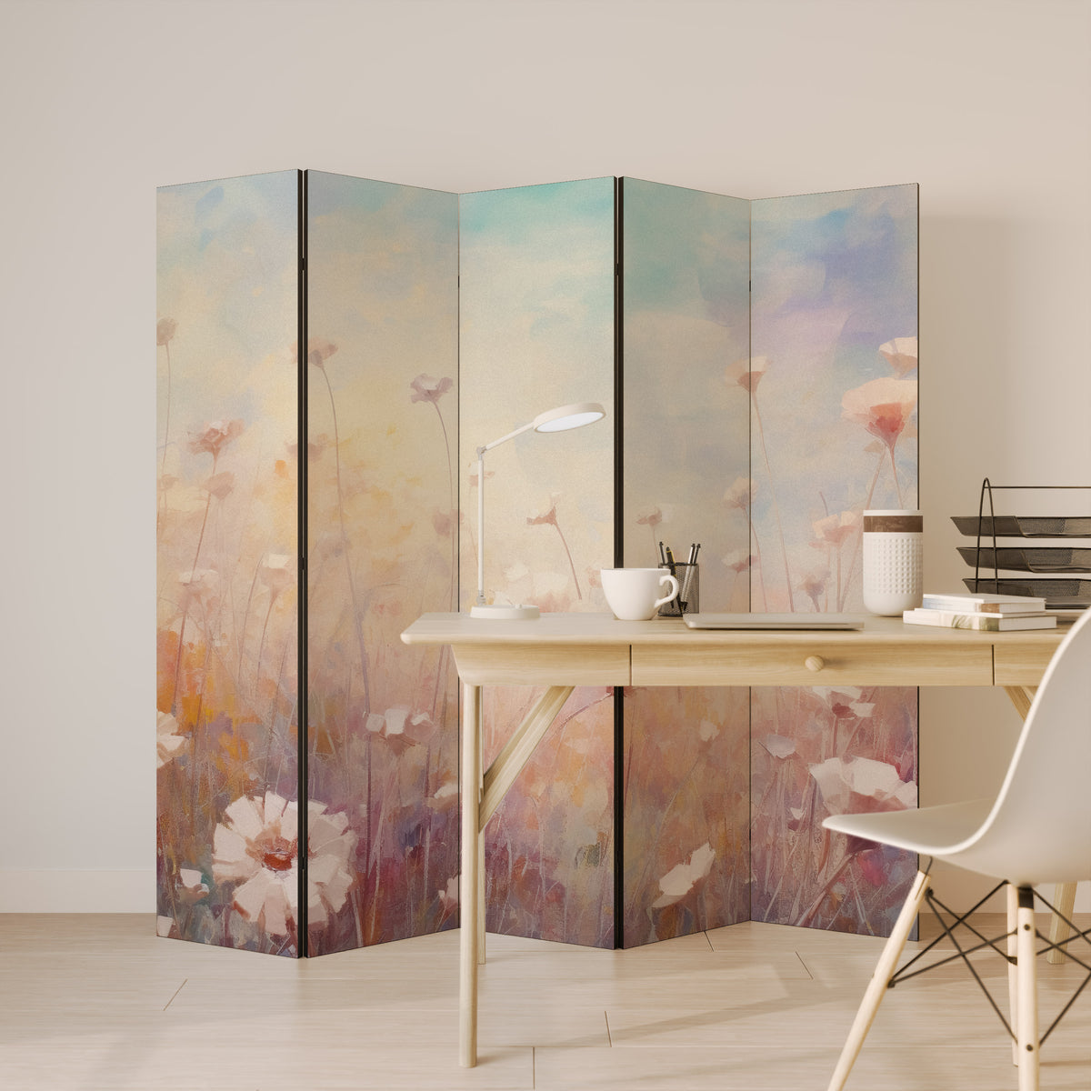 BREEZE OF COLORS Biombo de 5 paneles