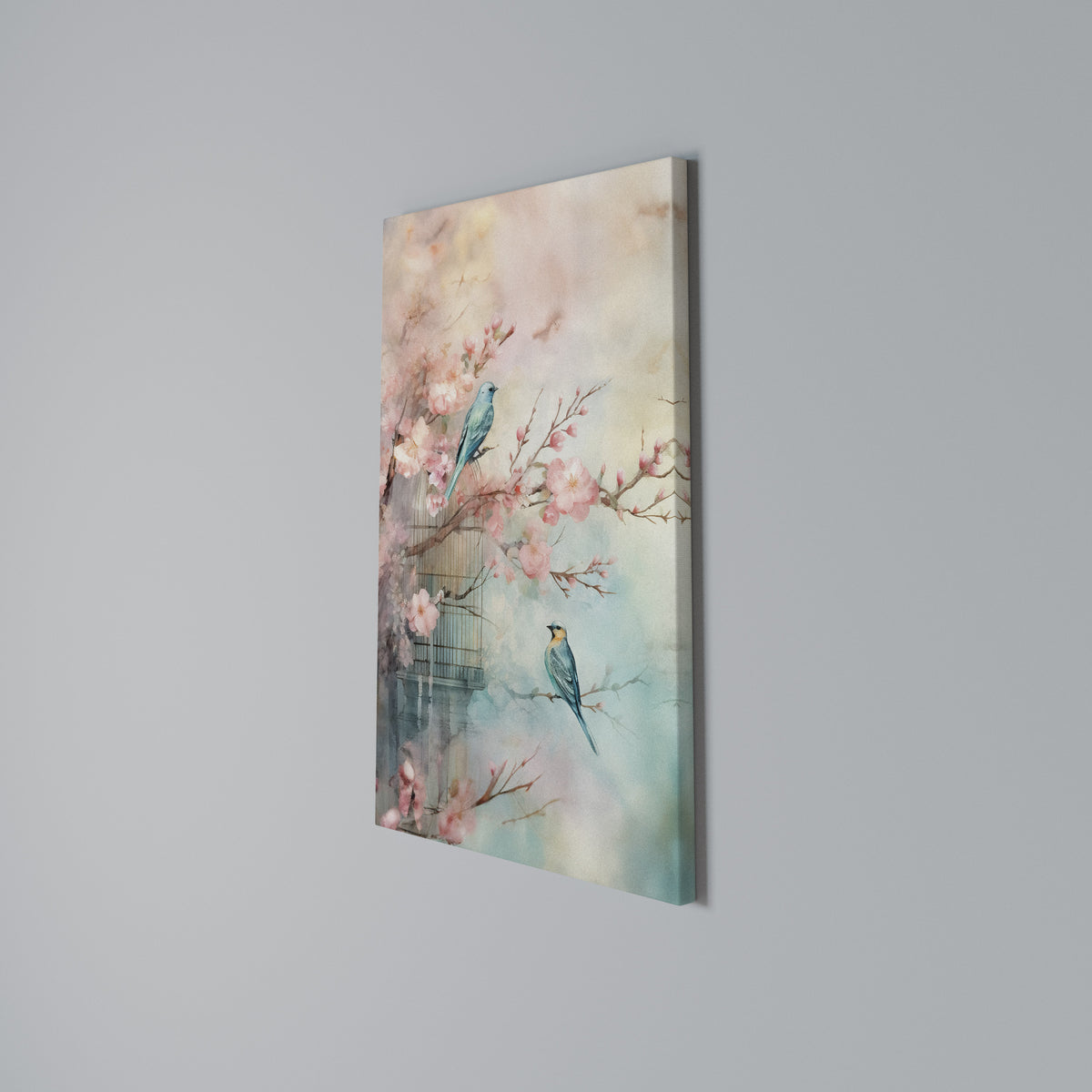 CHERRY BIRDSONG Vertical Canvas Print