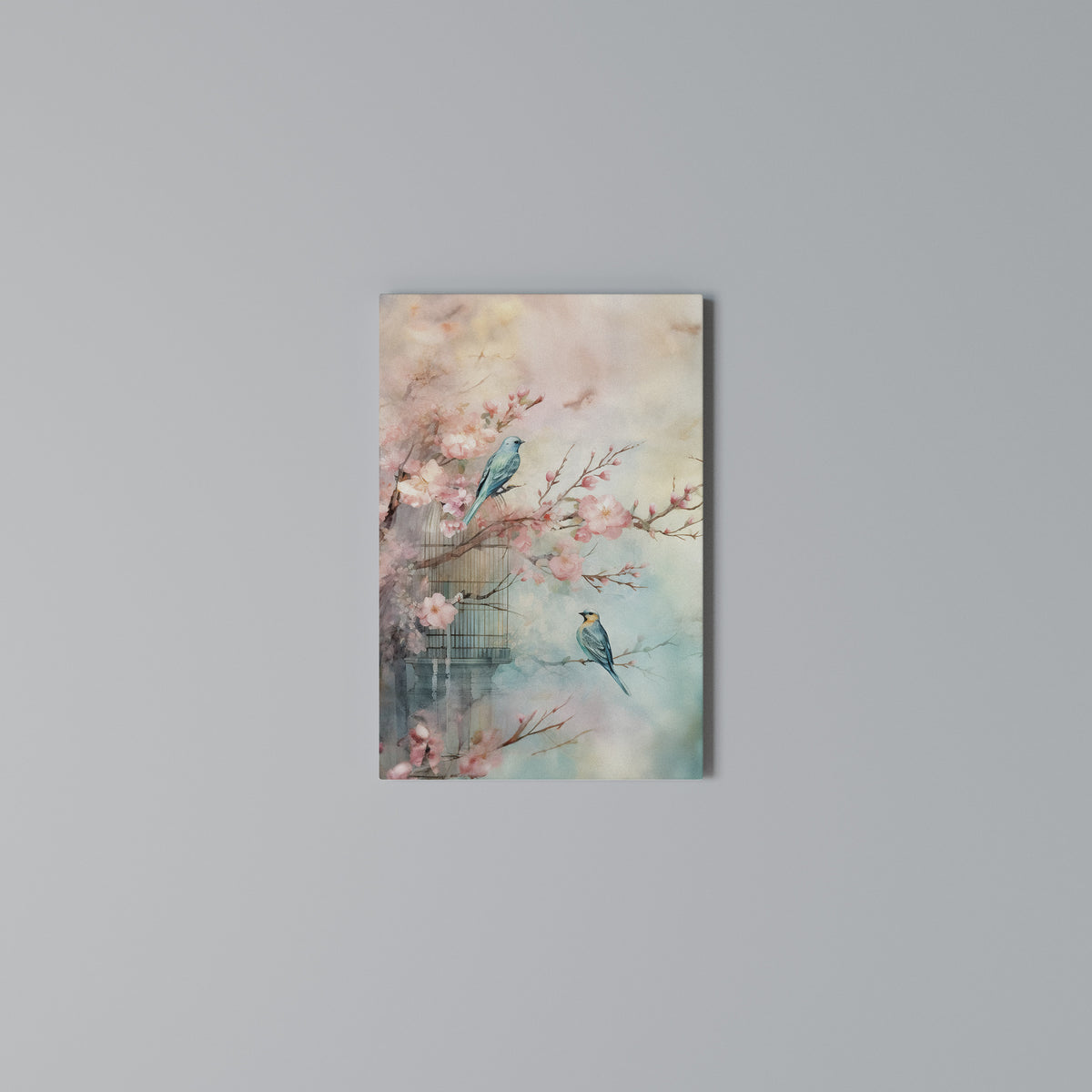 CHERRY BIRDSONG Vertical Canvas Print