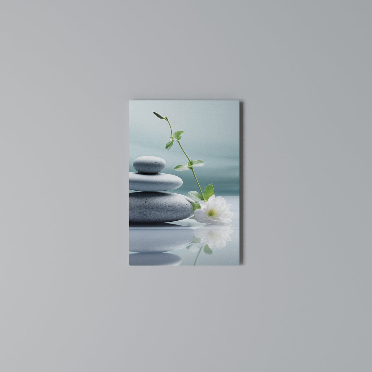 TRANQUIL STONE BALANCE Vertical Canvas Print