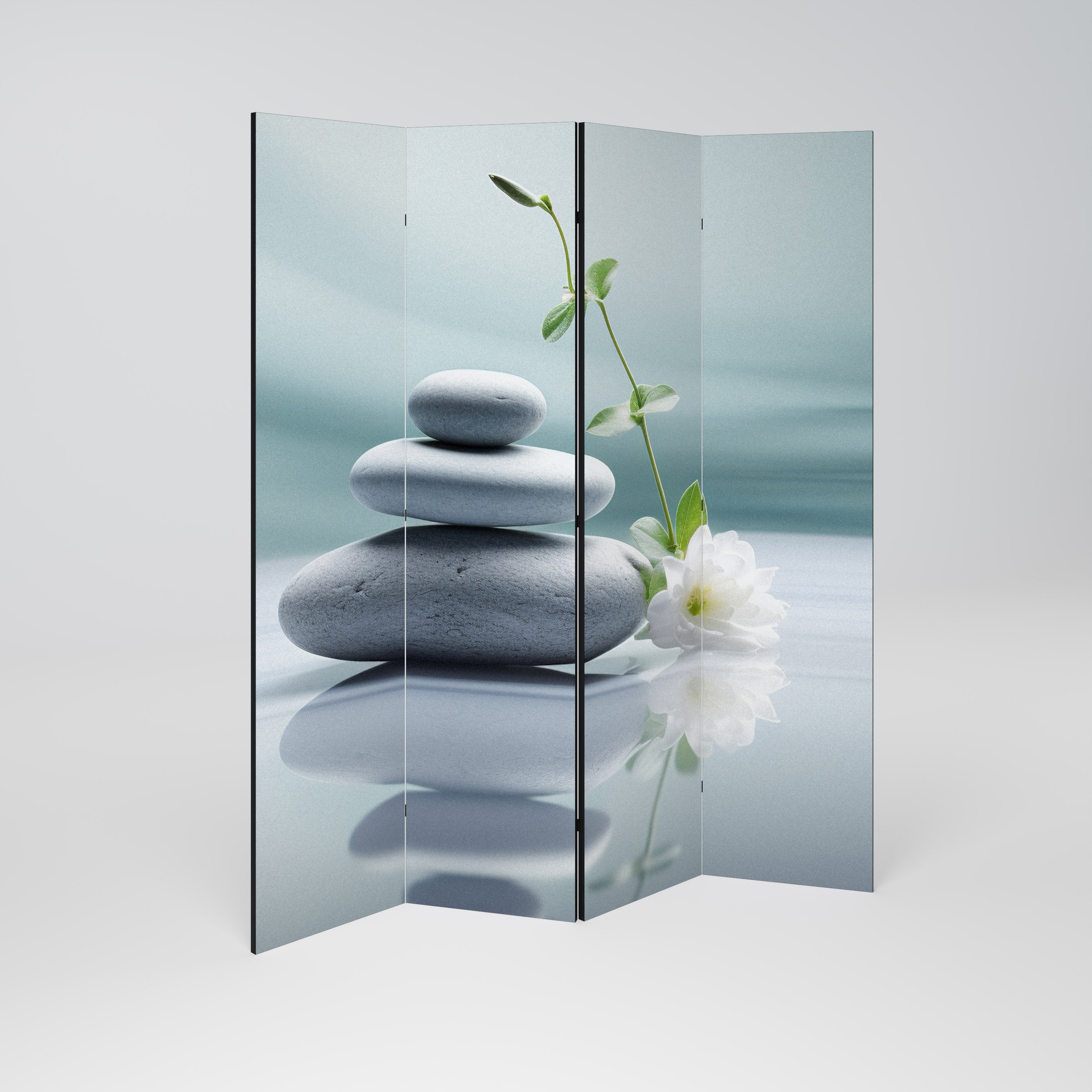 TRANQUIL STONE BALANCE Rumsavdelare 4 paneler
