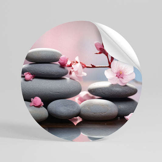 BALANCE OF NATURE Runder Wandsticker zum Abziehen und Aufkleben
