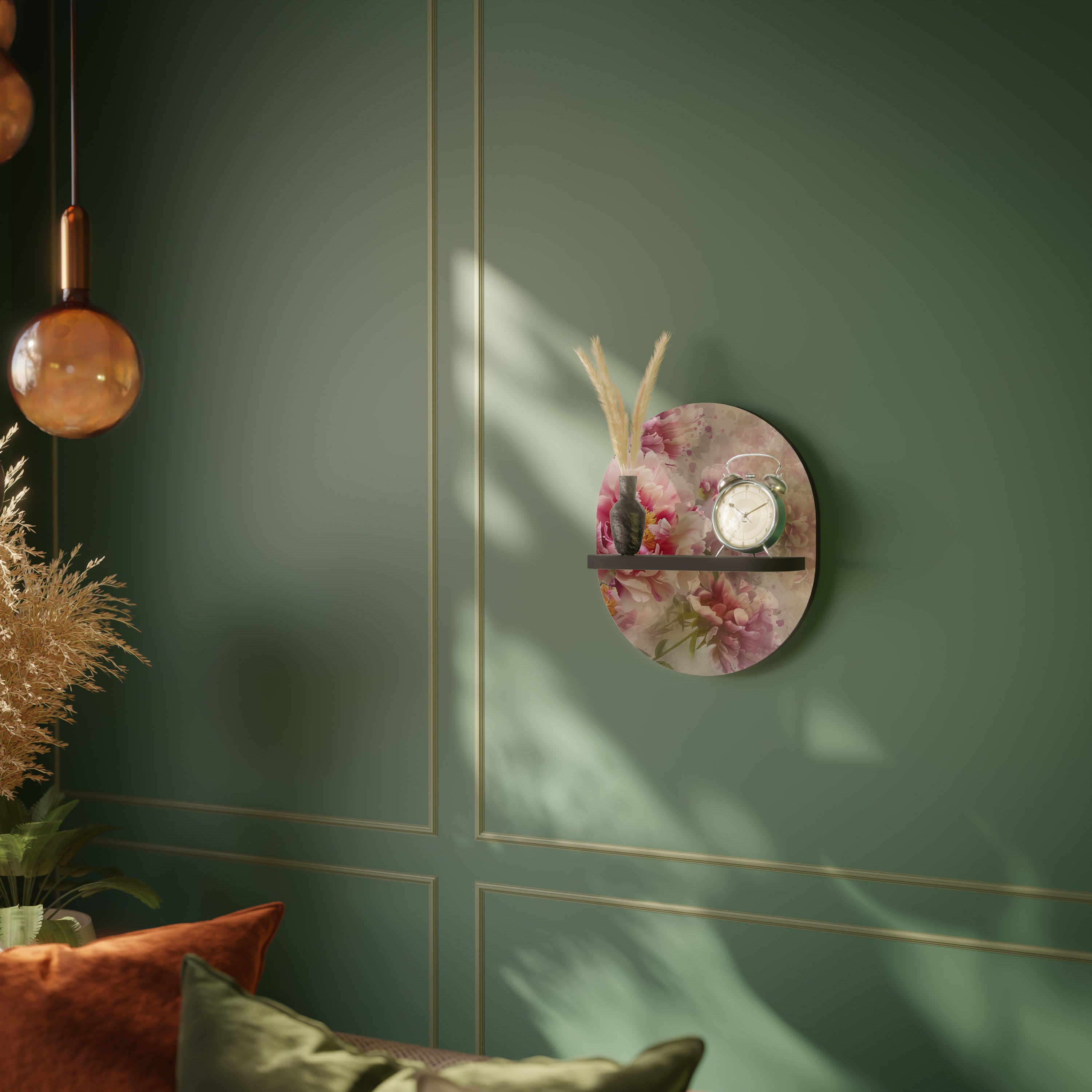 PEONY WHISPER Decorative Art Shelf