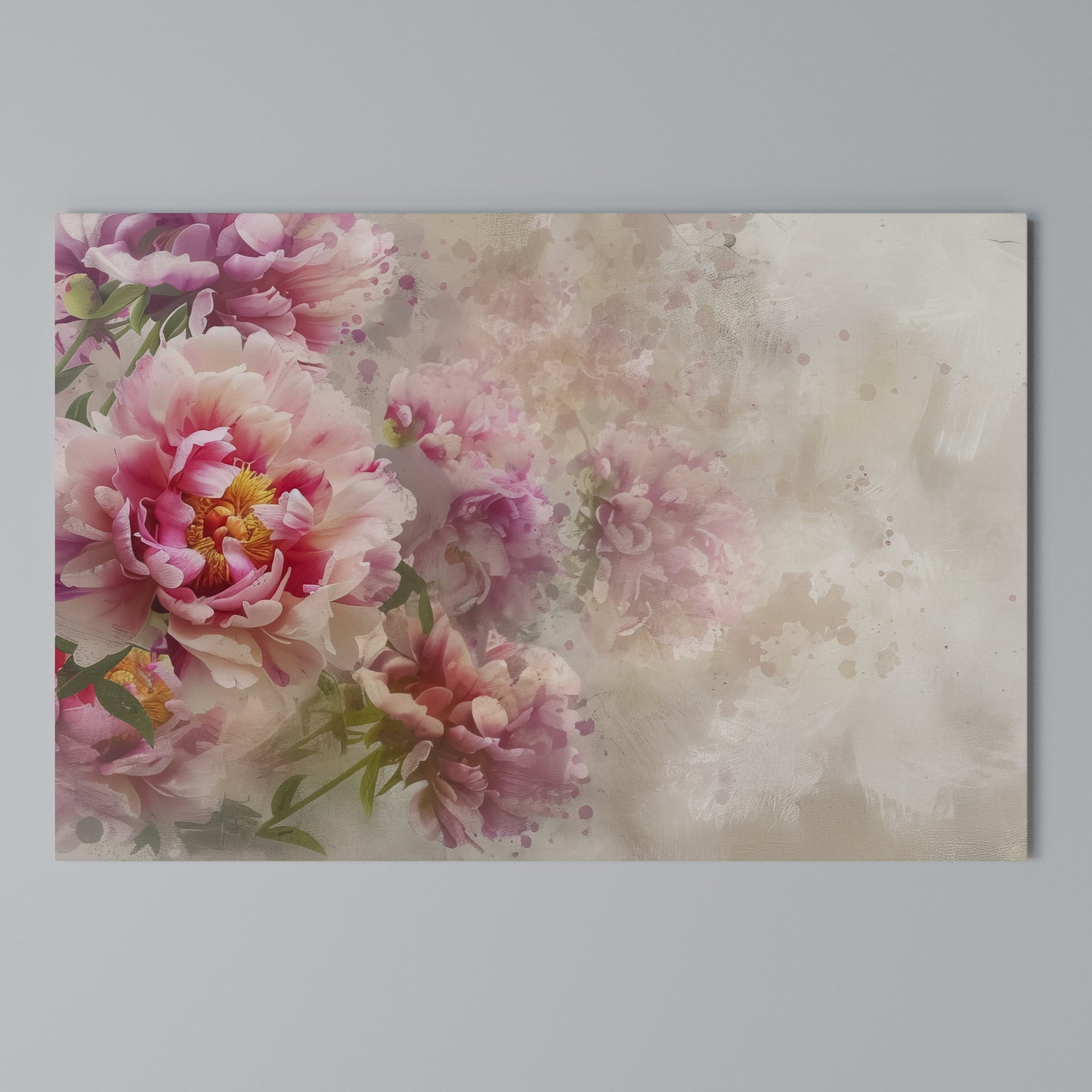 PEONY WHISPER Horizontal Canvas Print
