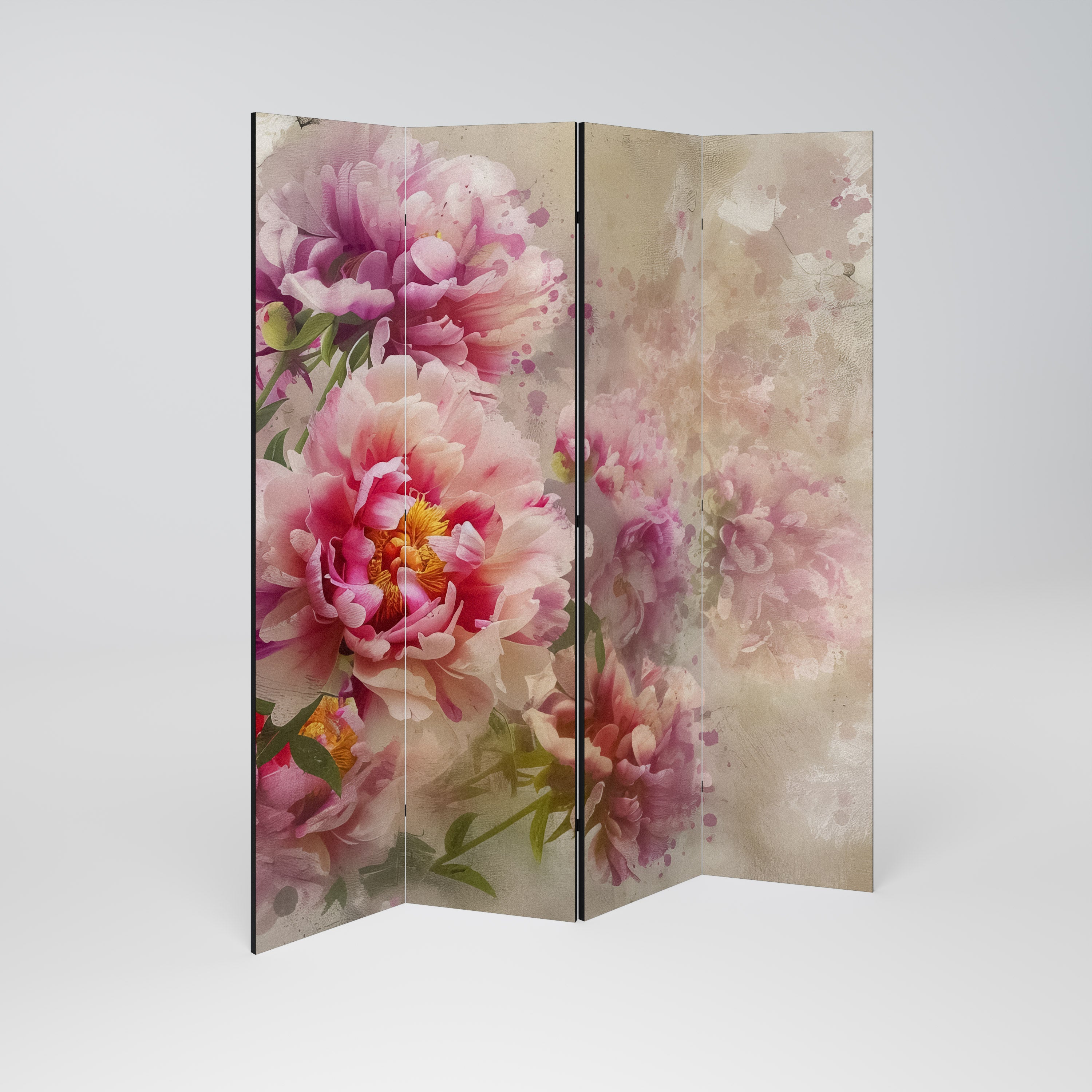 PEONY WHISPER Rumsavdelare 4 paneler