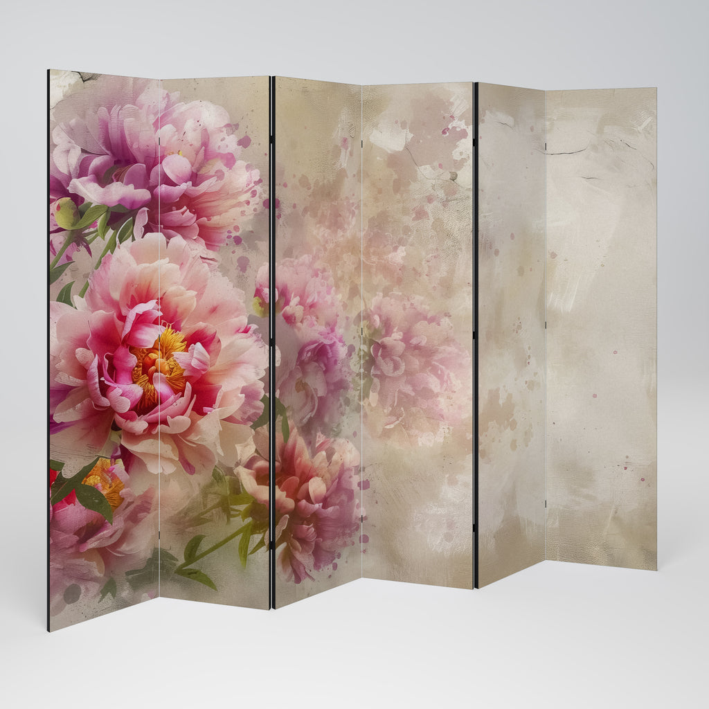 PEONY WHISPER 6-teiliger Paravent