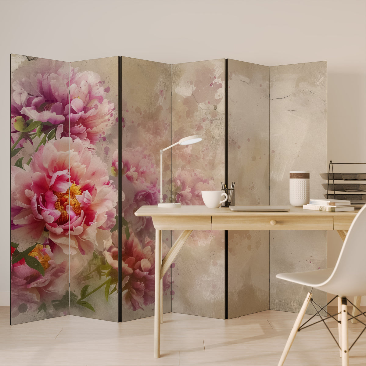 PEONY WHISPER Παραβάν με 6 πάνελ