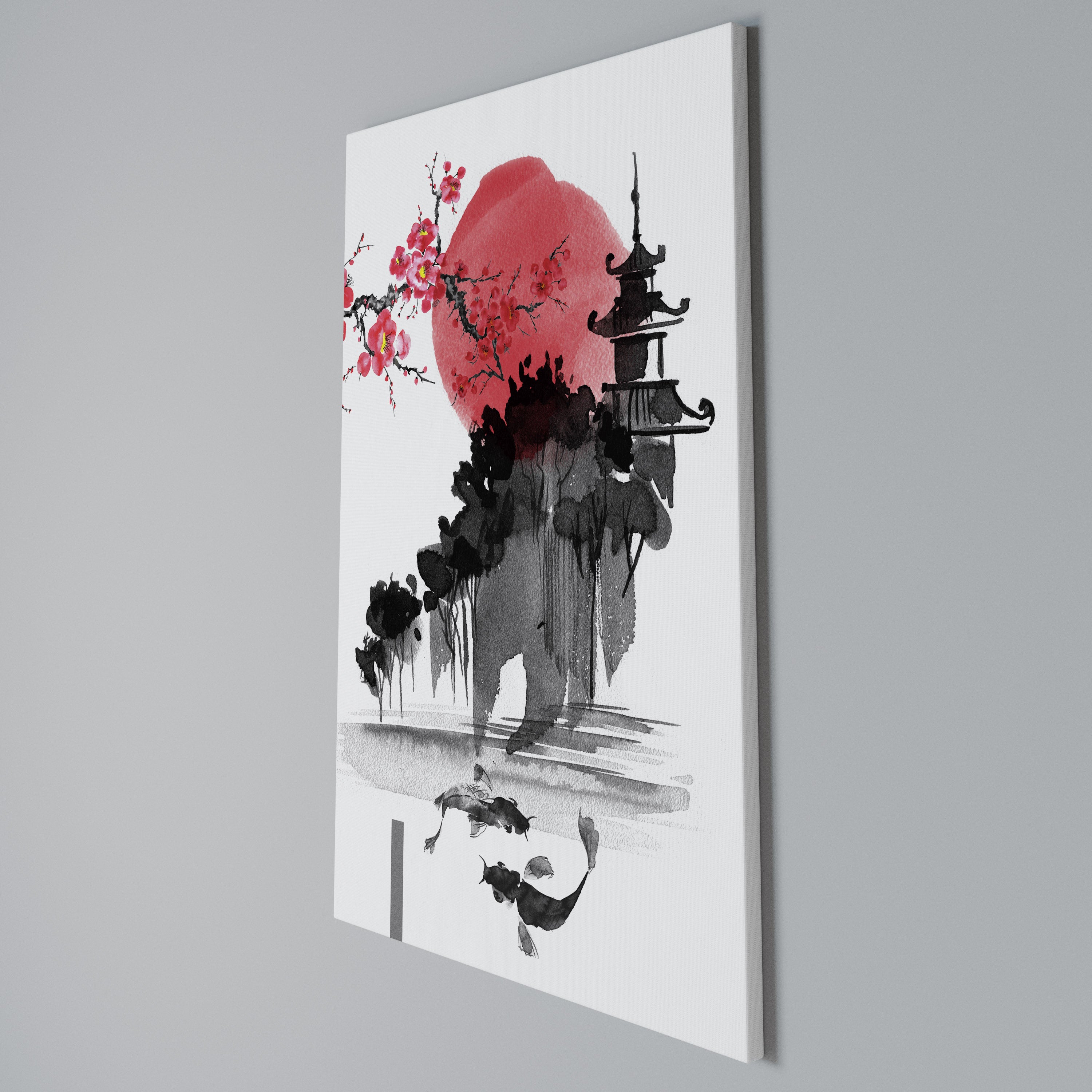 CHERRY SHADOWS Quadro em tela vertical