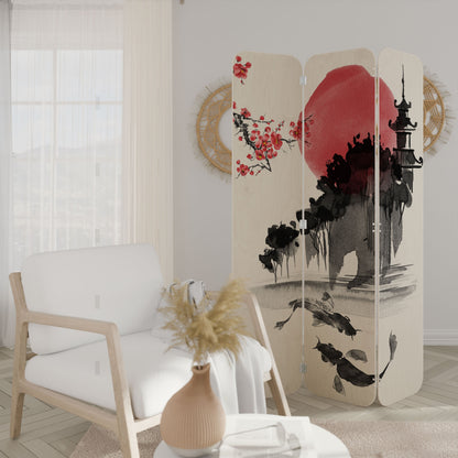 CHERRY SHADOWS 3-Panel Plywood Room Divider