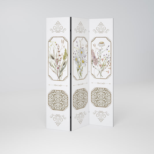 ELEGANT BOTANICAL TAPESTRY Παραβάν με 3 πάνελ
