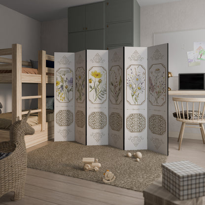 ELEGANT BOTANICAL TAPESTRY Rumsavdelare 6 paneler