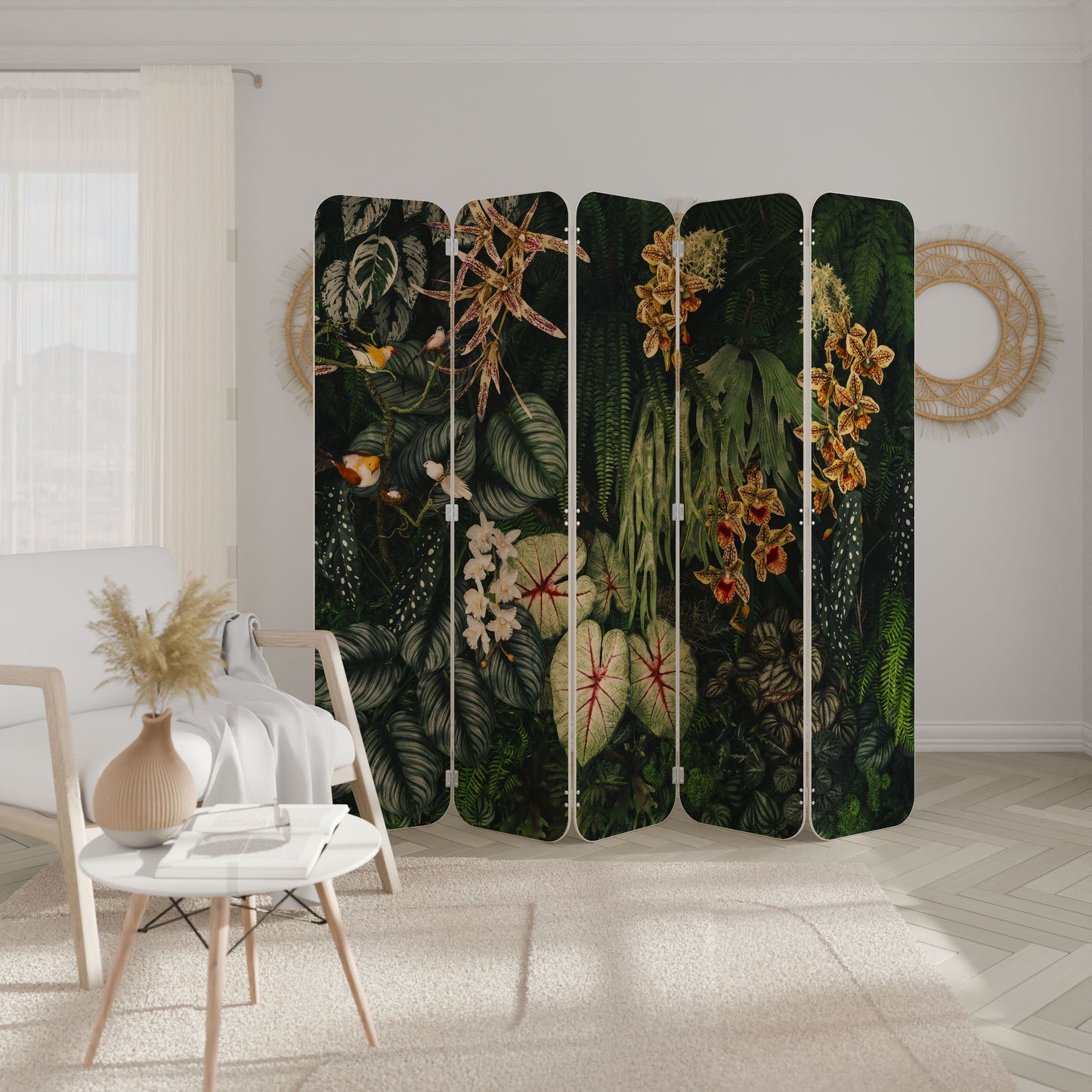 SILENT WILDERNESS 5-Panel Plywood Room Divider