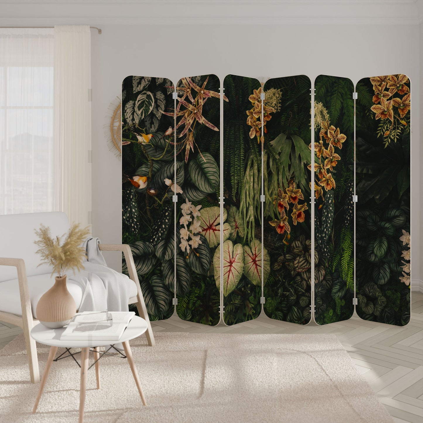 SILENT WILDERNESS 6-Panel Plywood Room Divider