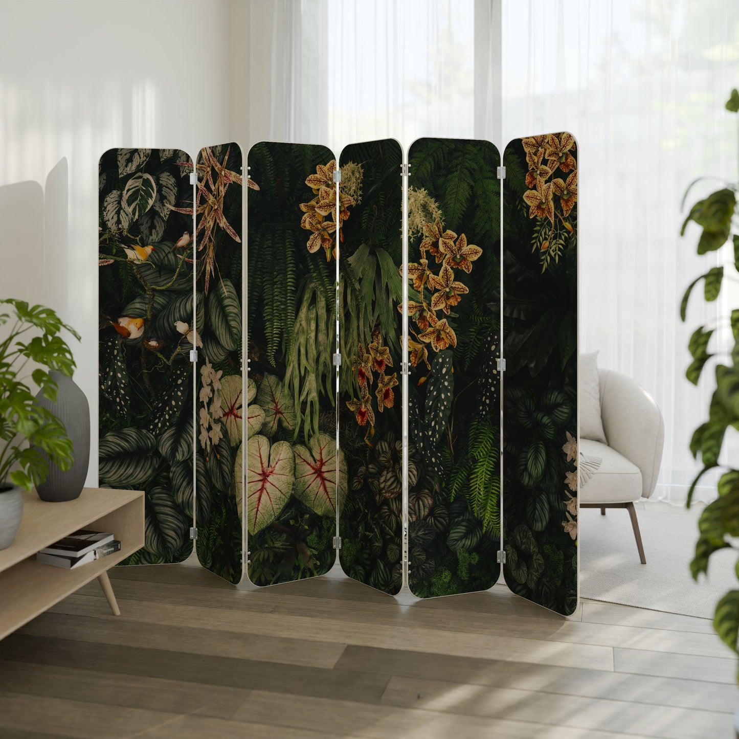 SILENT WILDERNESS 6-Panel Plywood Room Divider