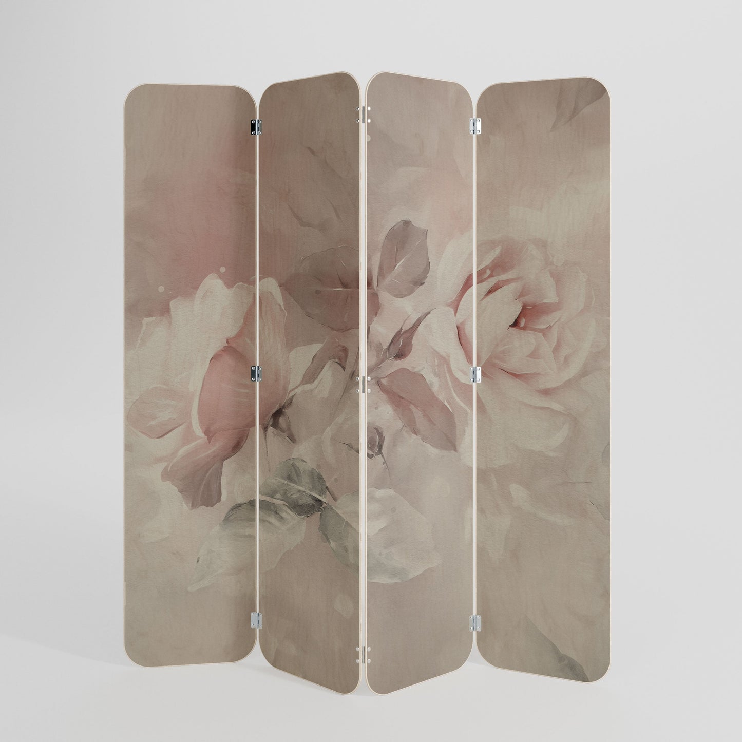 GRACEFUL DAYS 4-Panel Plywood Room Divider