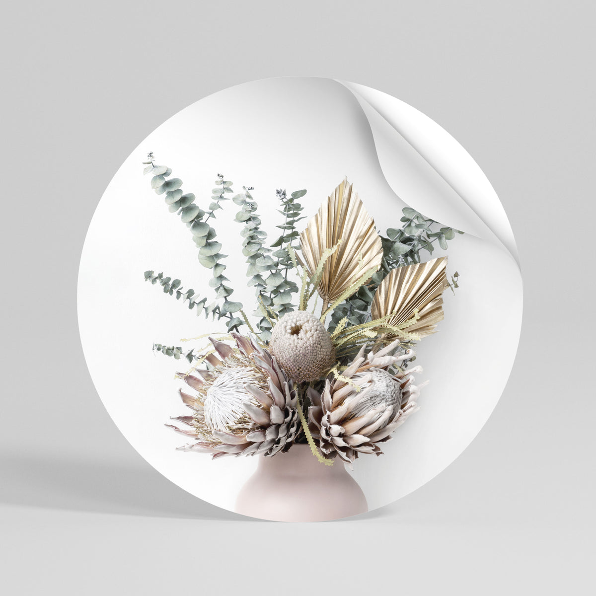 NATURE'S GOLDEN WHIMSY Runder Wandsticker zum Abziehen und Aufkleben