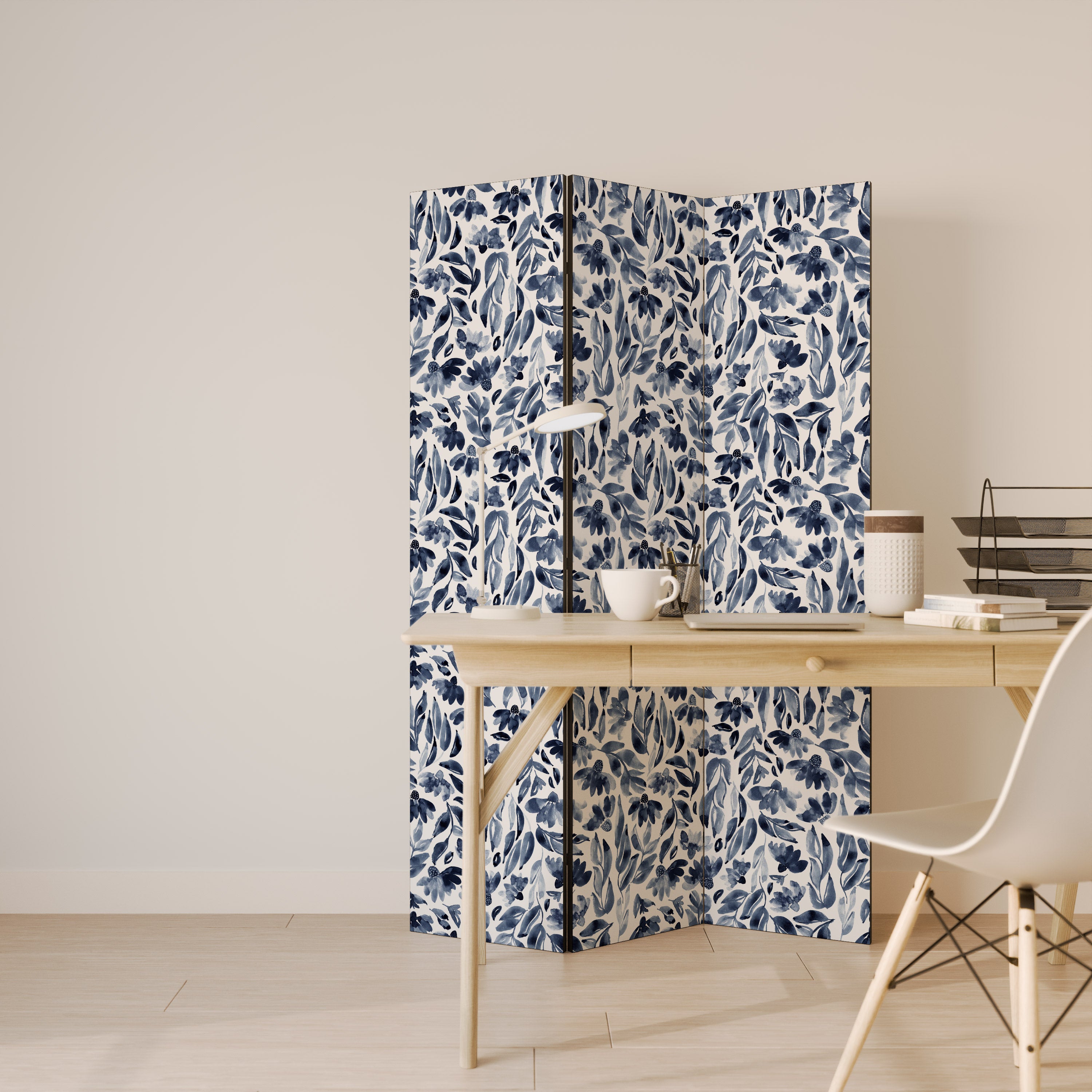 FLORAL FANTASY FABLE 3-Panel Room Divider