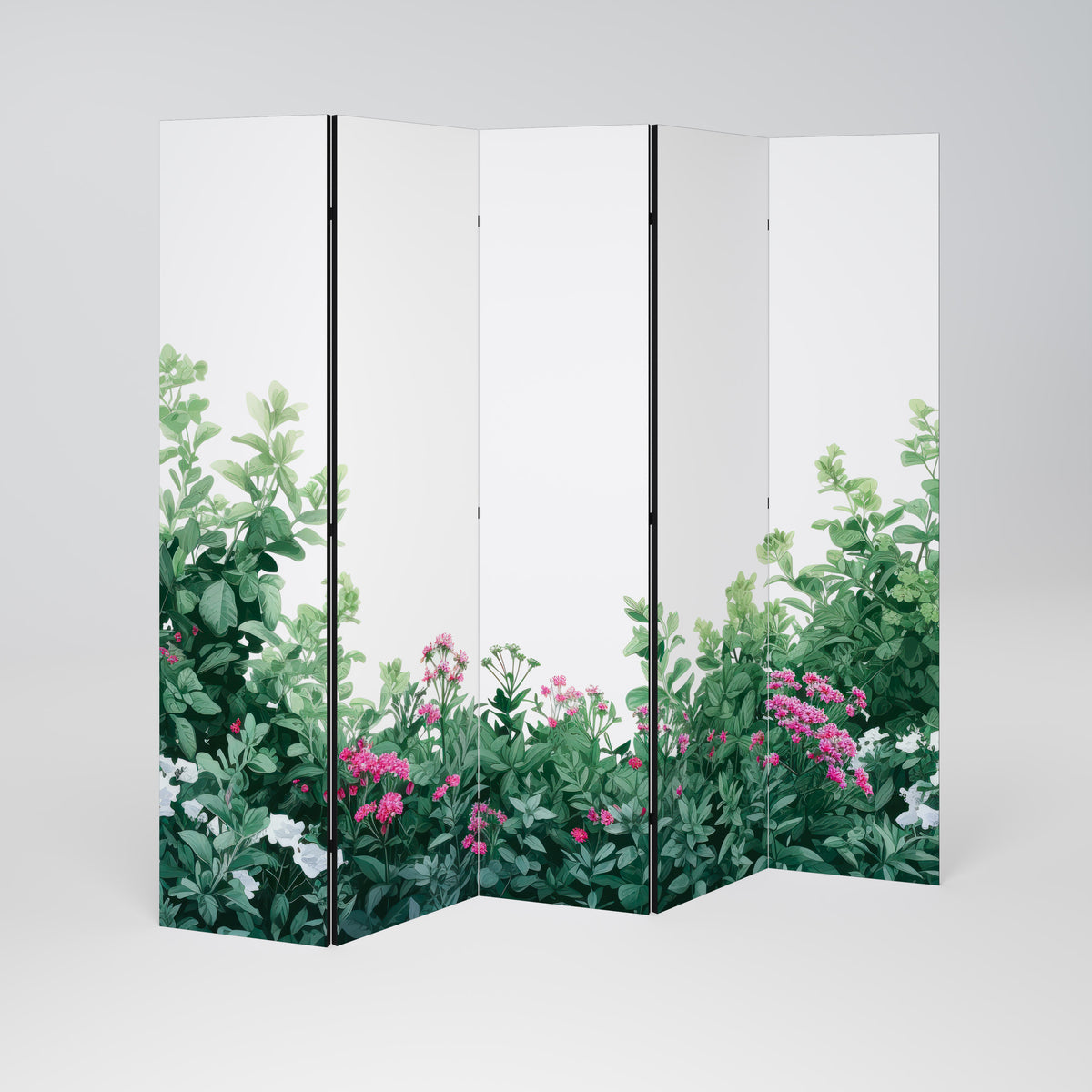 FLORAL SERENITY BARRIER Dekorativ rumsavdelare – 5 paneler