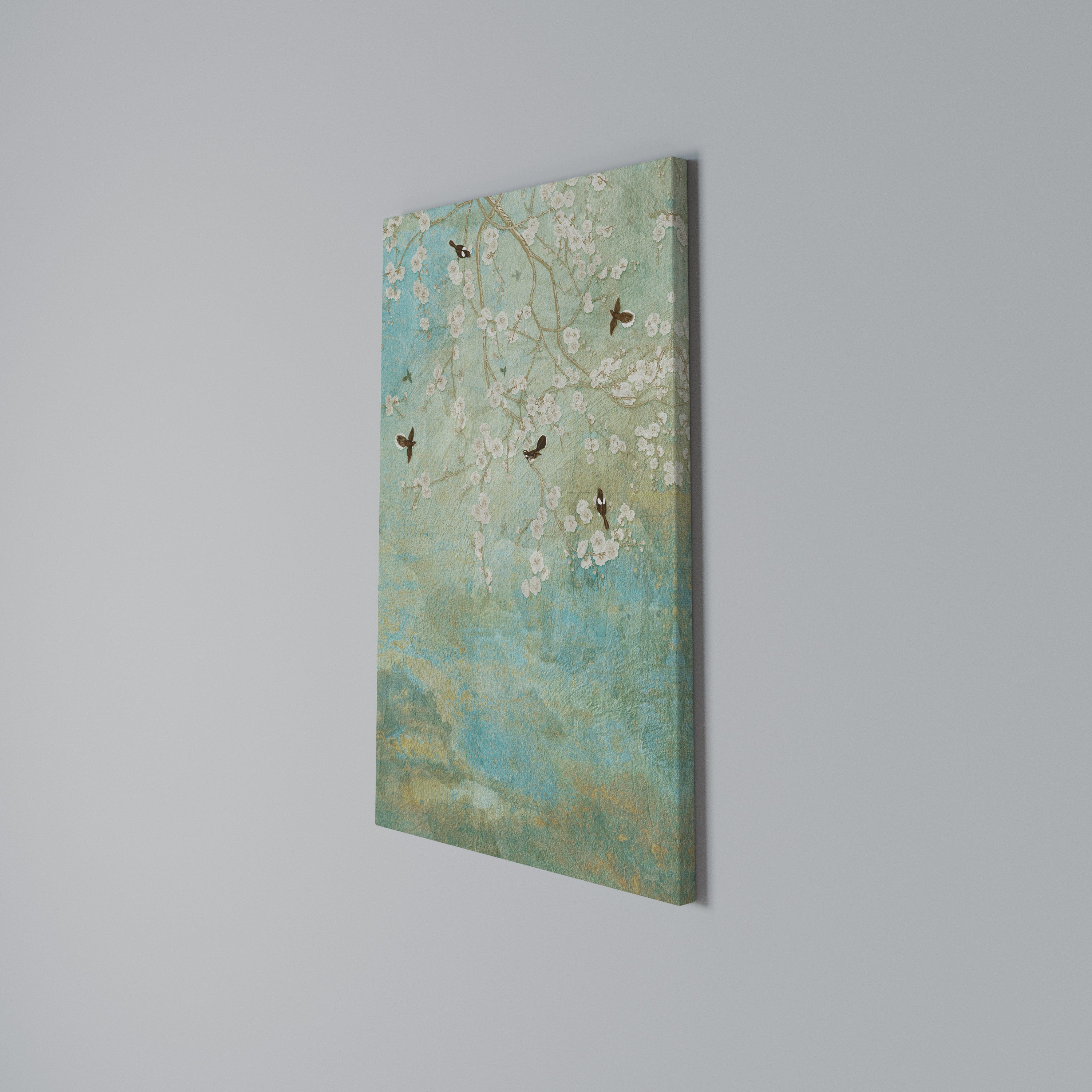 BLOOMING CHARM Vertical Canvas Print