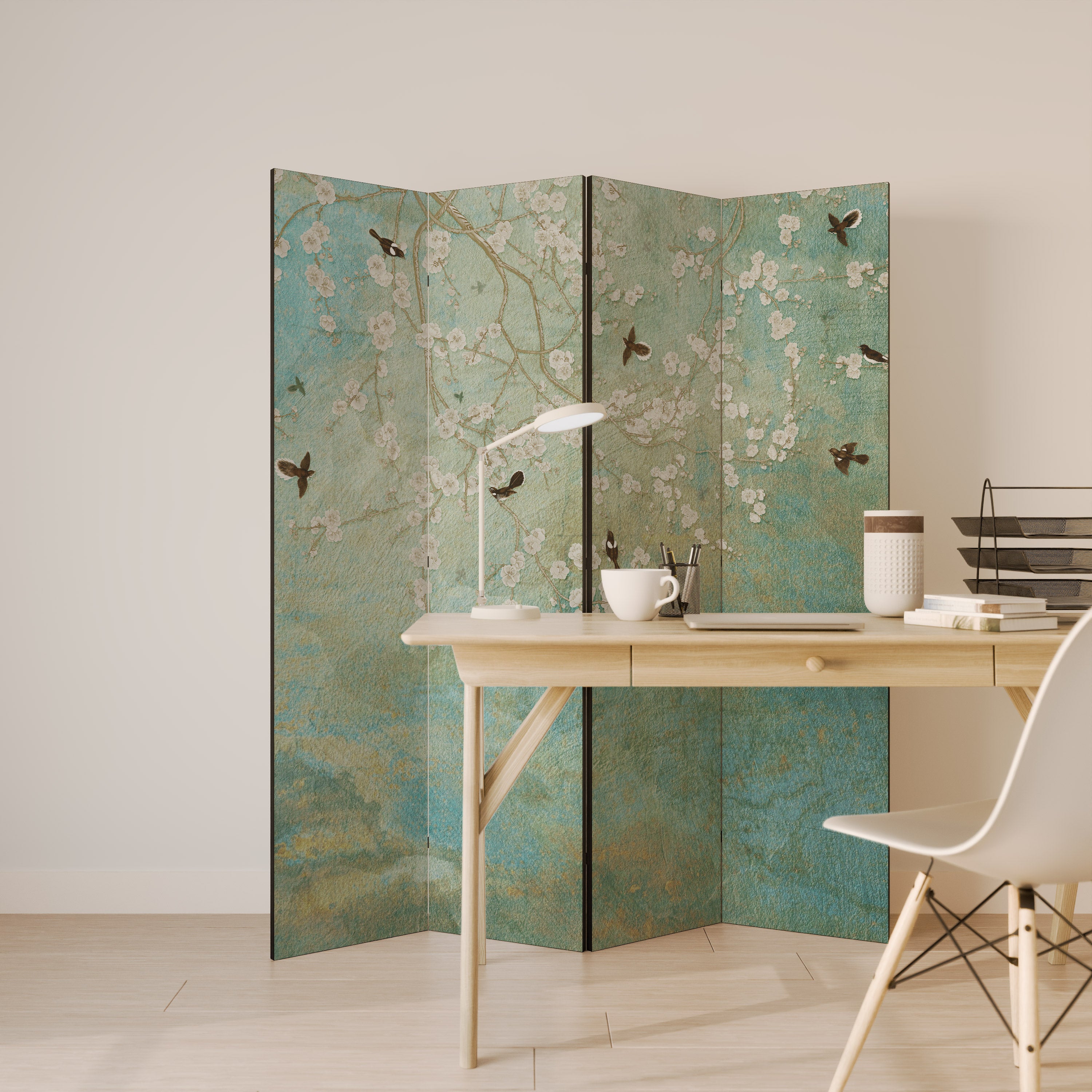 BLOOMING CHARM Rumsavdelare 4 paneler