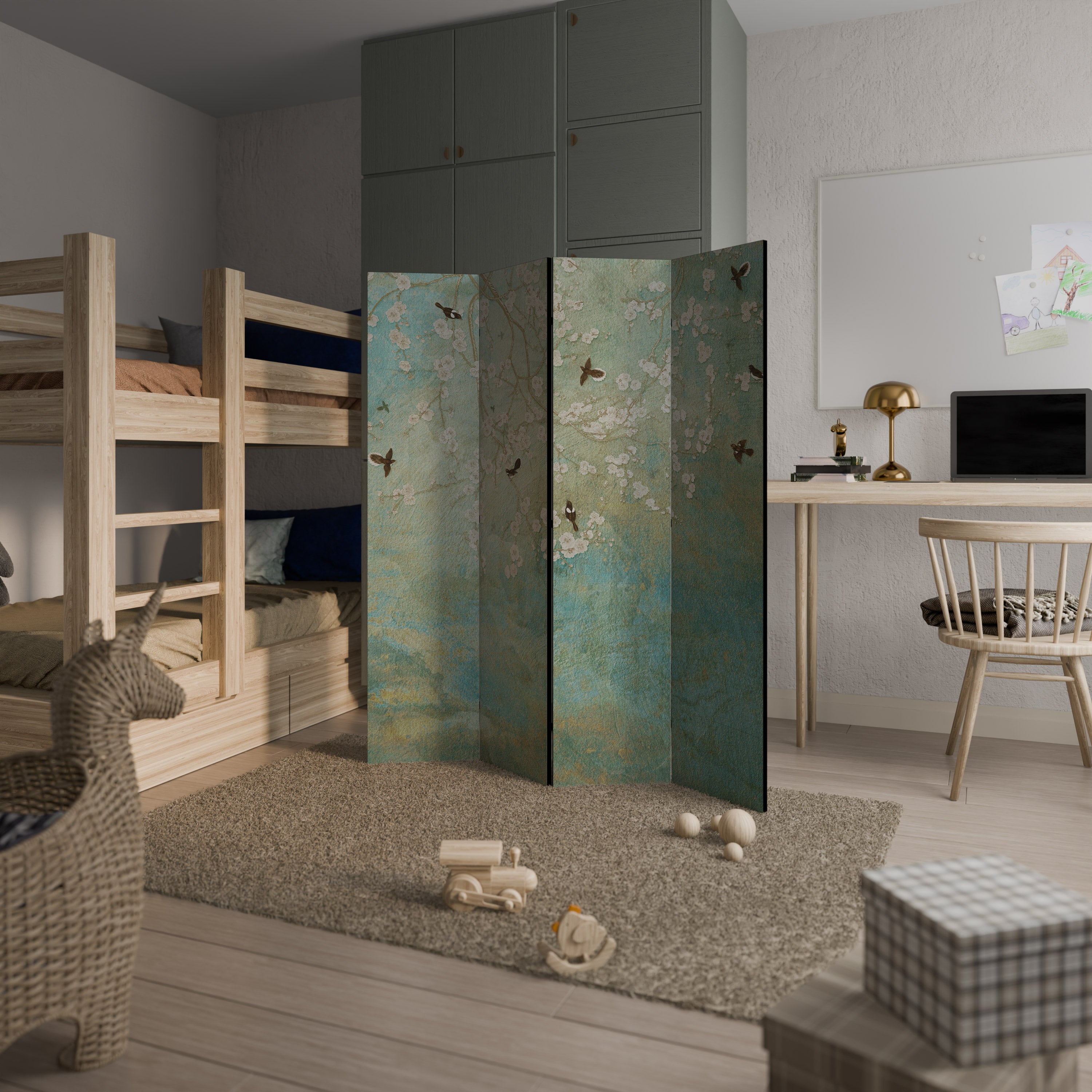 BLOOMING CHARM Rumsavdelare 4 paneler