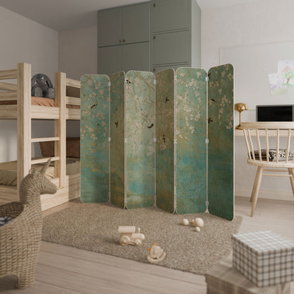 BLOOMING CHARM 6-Panel Plywood Room Divider