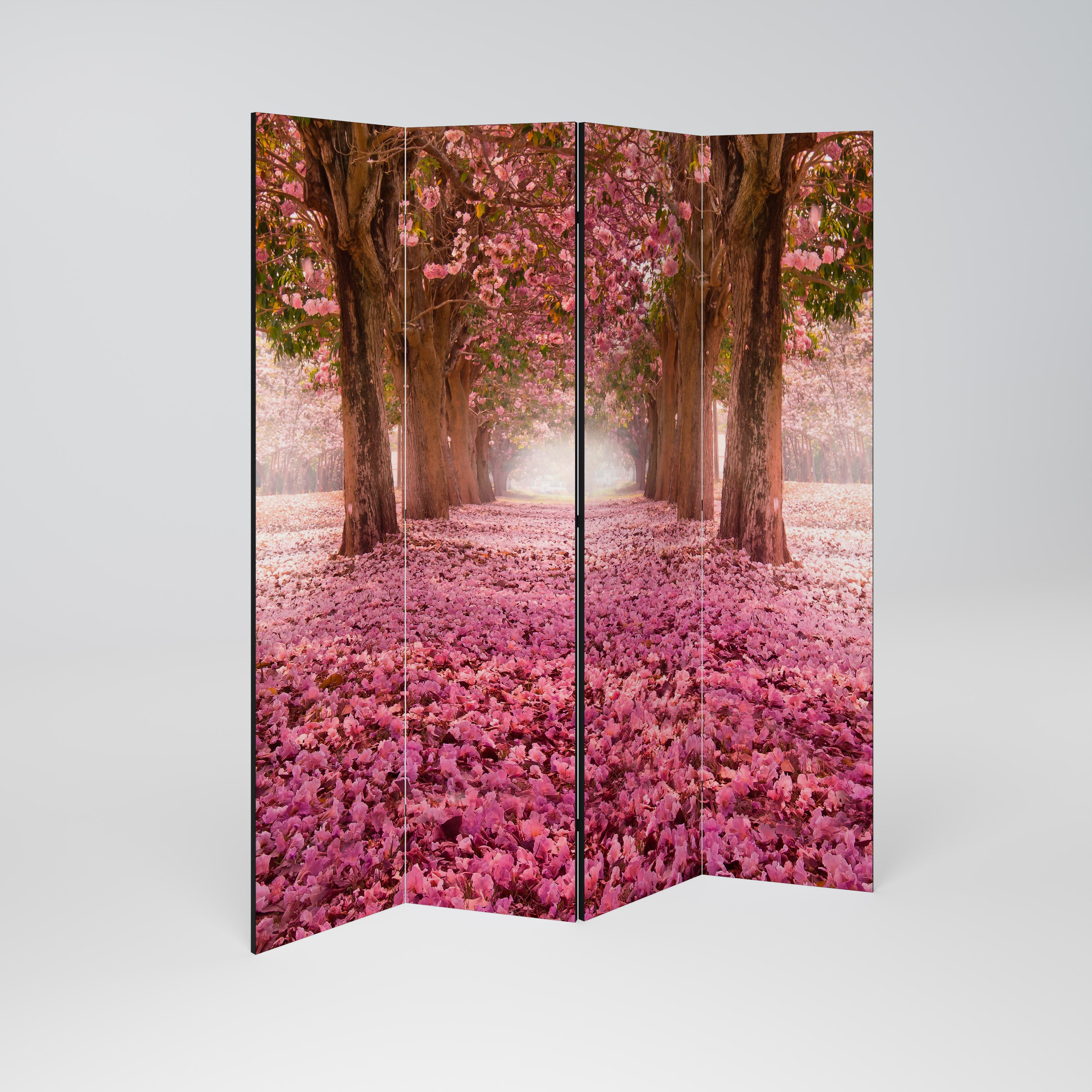 BLOSSOMING PATHWAYS Rumsavdelare 4 paneler