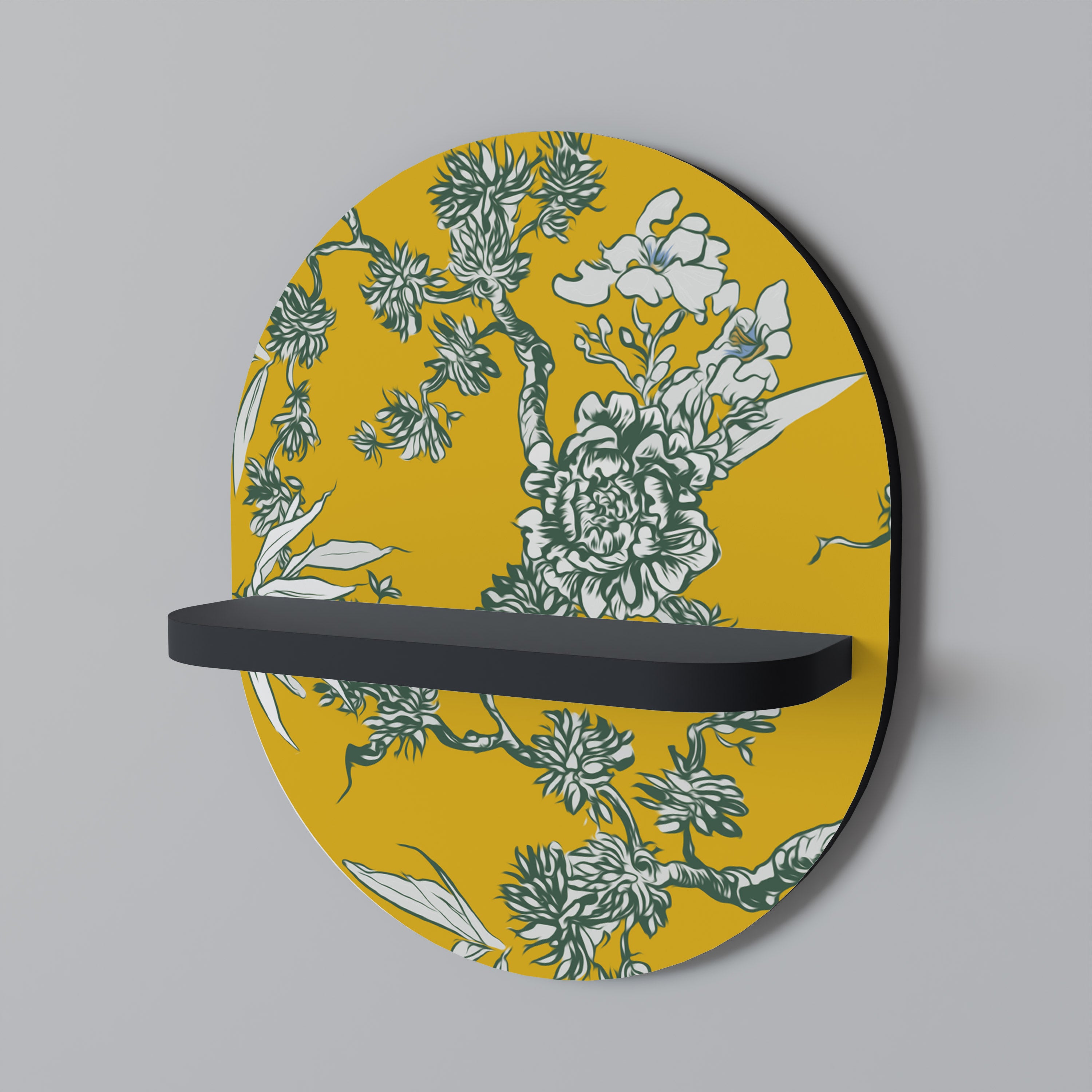 YELLOW CHINOISERIE Decorative Art Shelf