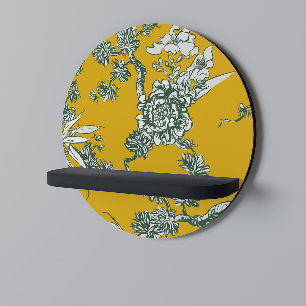 YELLOW CHINOISERIE Decorative Art Shelf
