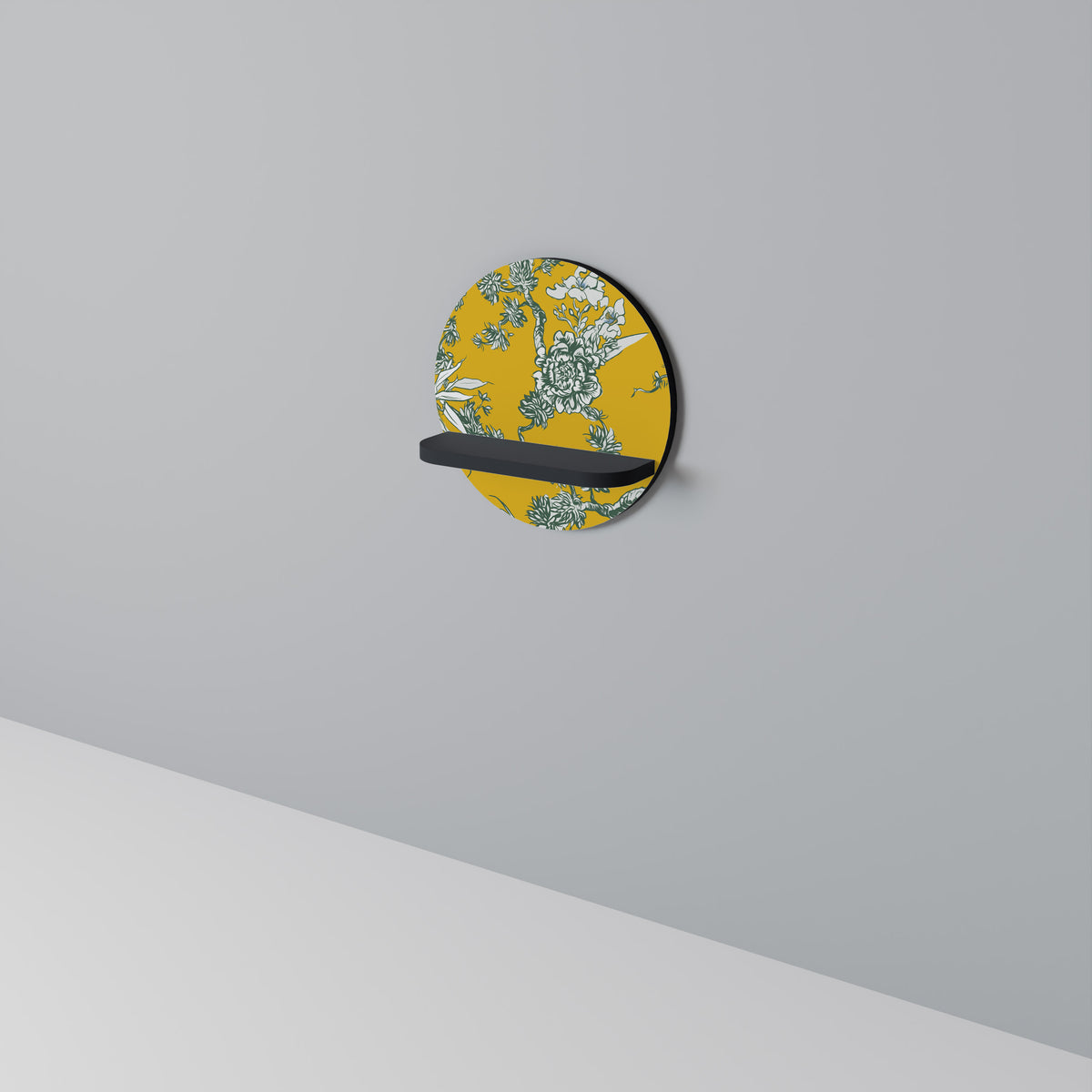 YELLOW CHINOISERIE Art Shelf